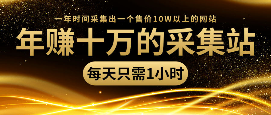 年赚十万的采集站，每天却只需要1小时，一年时间采集出一个售价10W以上的网站-鹤行社项目库