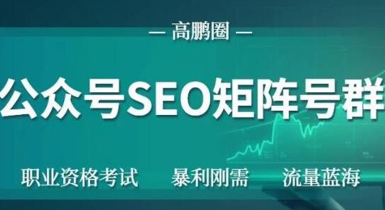 高鹏圈公众号SEO矩阵号群，实操20天纯收益25000+，普通人都能做-鹤行社项目库