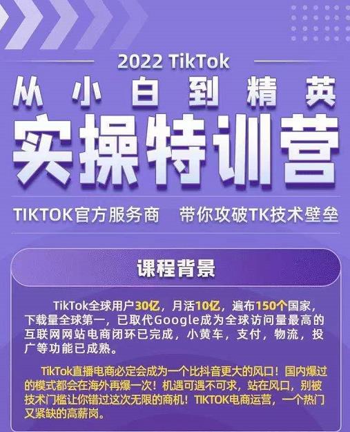 Seven漆·2022Tiktok从小白到精英实操特训营，带你掌握Tiktok账号运营-鹤行社项目库