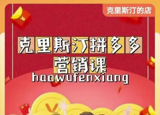 克里斯汀拼多多运营课，适合小白初涉平台，低成本入门-鹤行社项目库