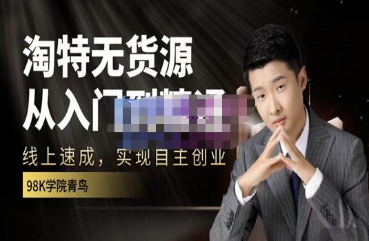 98k学院的淘特无货源线上速成课，从入门到精通，让你最小投入，最高回报-鹤行社项目库