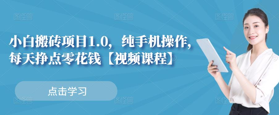 小白搬砖项目1.0，纯手机操作，每天兼职挣点零花钱-鹤行社项目库