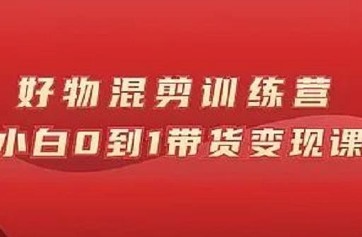 万三好物混剪训练营：小白0到1带货变现课-鹤行社项目库