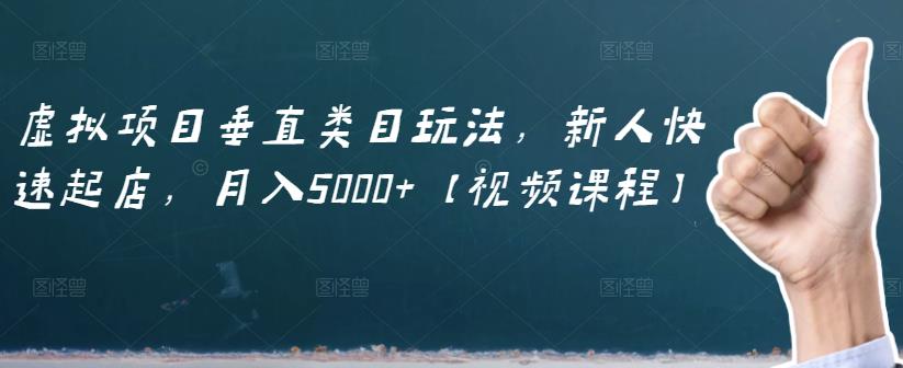 虚拟项目垂直类目玩法，新人快速起店，月入5000+【视频课程】-鹤行社项目库