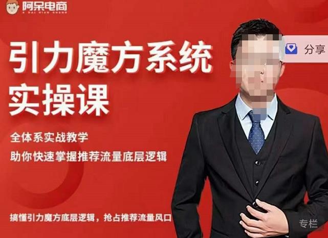 阿呆-引力魔方系统实操课，全体系实战教学，助你快速掌握推荐流量底层逻辑-鹤行社项目库