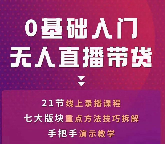 网红叫兽-抖音无人直播带货，一个人就可以搞定的直播带货实战课-鹤行社项目库