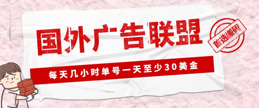 外面收费1980的最新国外LEAD广告联盟搬砖项目，单号一天至少30美金【详细玩法教程】-鹤行社项目库