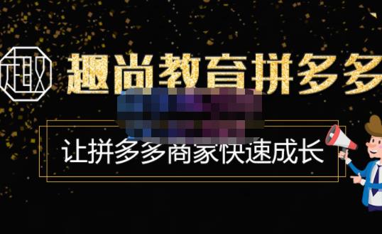 趣尚教育·拼多多运营实操VIP特训营，让拼多多商家快速成长-价值3180元-鹤行社项目库