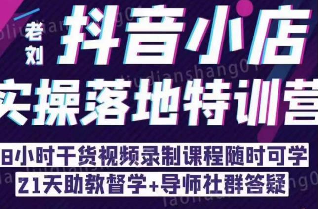 抖音小店实操落地特训营：抖音小店无货源精细化运营，抖店商品卡流量（22节）-鹤行社项目库