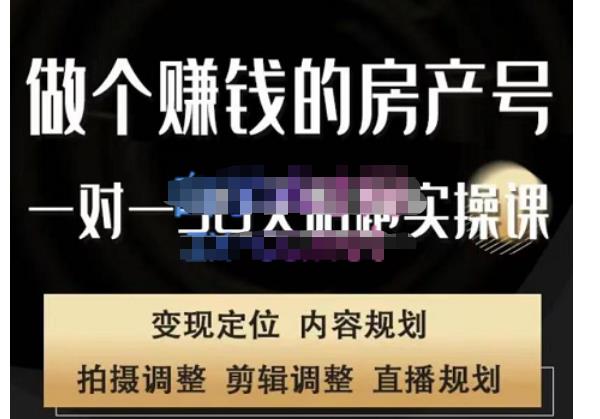 刘广标·同城房产号线上陪跑课，拍摄、剪辑、写文案、直播，做一个具有潜力价值的房产号-鹤行社项目库