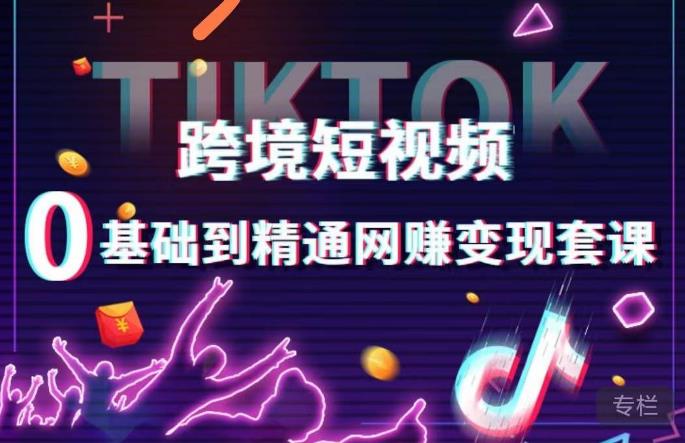 跨境短视频TIKTOK 0基础到精通网赚变现套课，跨境短视频独立站带货变现技巧-鹤行社项目库