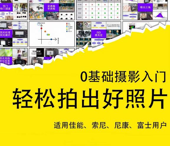 0基础摄影入门，轻松拍出好照片（适用佳能、索尼、尼康、富士用户）-鹤行社项目库
