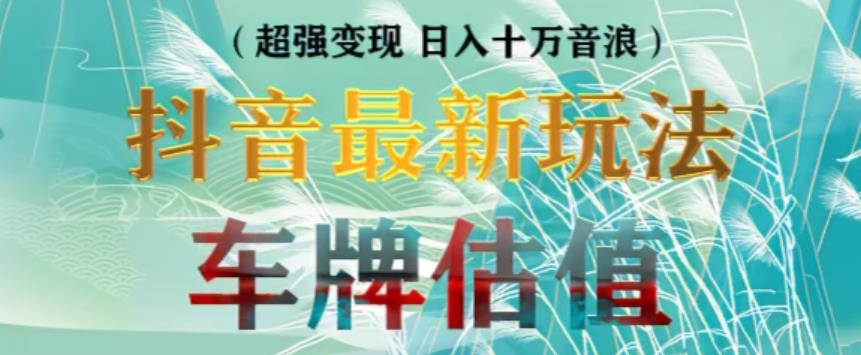 抖音最新无人直播变现直播车牌估值玩法项目，轻松日赚几百+【详细玩法教程】-鹤行社项目库