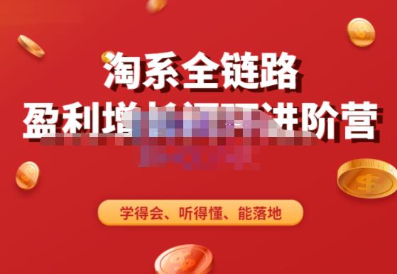 淘系全链路盈利增长闭环进阶营，融合全店动销，学得会、听得懂、能落地！-鹤行社项目库