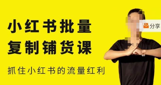 张宾·小红书批量复制铺货课，小红书0-1快速起号变现玩法，抓住小红书的流量红利（更新2023年3月）-鹤行社项目库