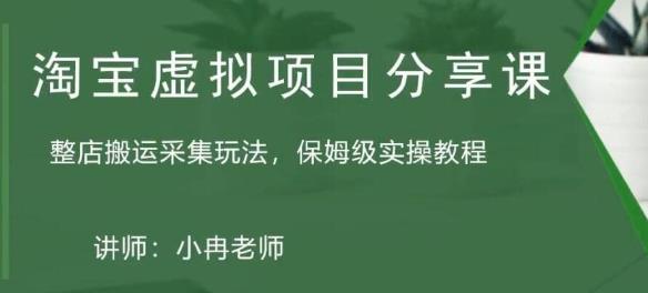 淘宝虚拟整店搬运采集玩法分享课：整店搬运采集玩法，保姆级实操教程-鹤行社项目库