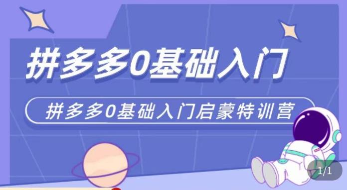六一电商·拼多多运营0-1实操特训营，拼多多从基础到进阶的可实操玩法-鹤行社项目库