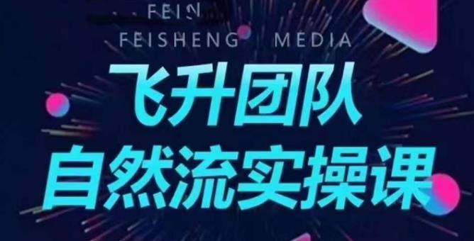 飞升团队课程自然流实操课，抖音半无人起号主播间搭建教学-鹤行社项目库