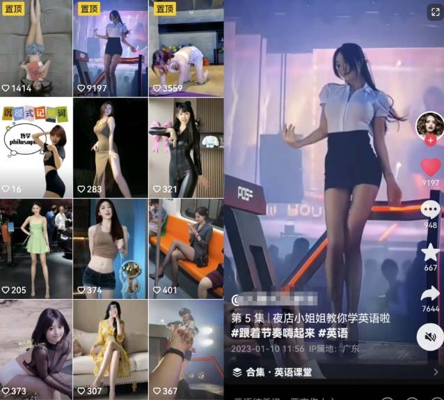 拆解抖音美女记单词视频副业小项目，一条龙玩法大解析（教程+素材）-鹤行社项目库