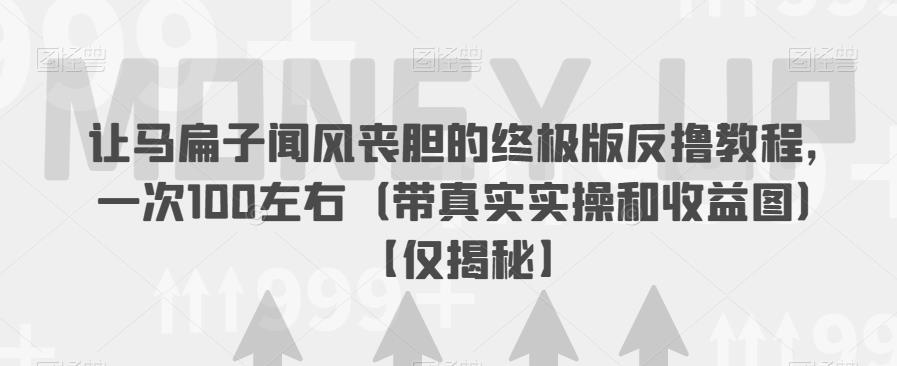 让马扁子闻风丧胆的终极版反撸教程，一次100左右（带真实实操和收益图）【仅揭秘】-鹤行社项目库
