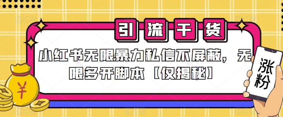 小红书无限暴力私信不屏蔽，无限多开脚本【仅揭秘】-鹤行社项目库