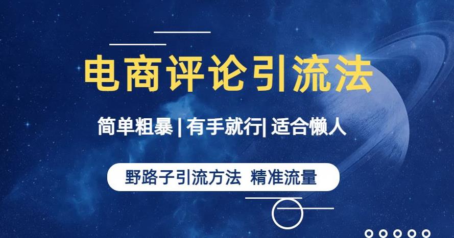 简单粗暴野路子引流-电商平台评论引流大法，适合懒人有手就行【揭秘】-鹤行社项目库