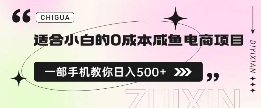 适合小白的0成本闲鱼电商项目，一部手机，教你如何日入500+的保姆级教程【揭秘】-鹤行社项目库