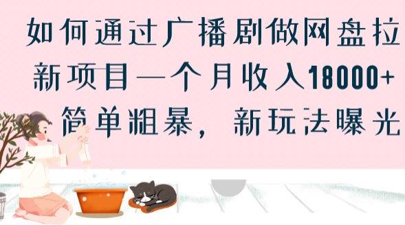 如何通过广播剧做网盘拉新项目一个月收入18000+，简单粗暴，新玩法曝光【揭秘】-鹤行社项目库