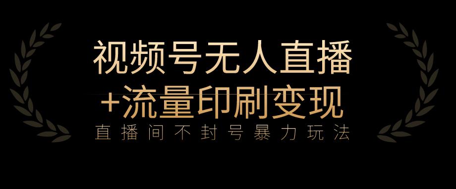 全网首发视频号不封号无人直播暴利玩法+流量印刷机变现，日入1000+【揭秘】-鹤行社项目库