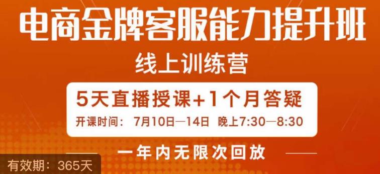 电商金牌客服能力提升班，提升客服能力是你店铺业绩的关键要素-鹤行社项目库