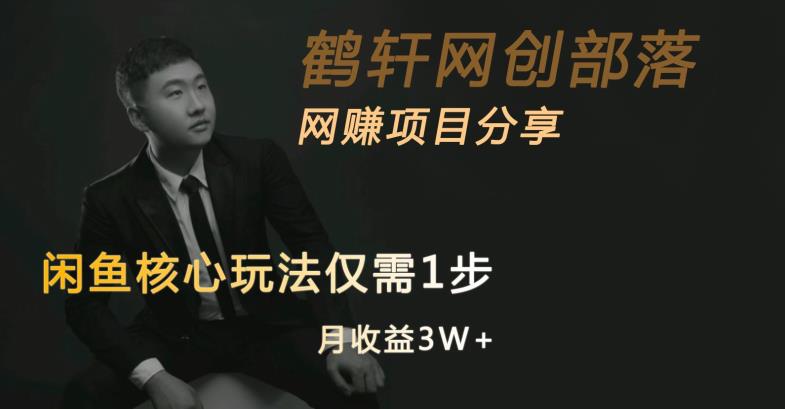 闲鱼核心玩法不卖货也能1年变现20W，玩法简单-鹤行社项目库