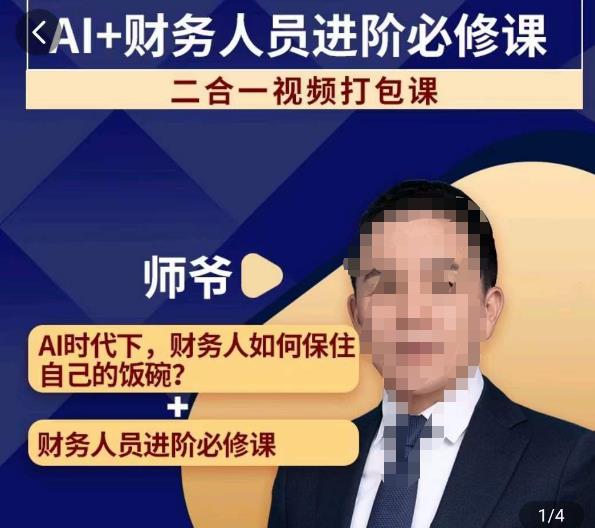 AI+财务人员进阶必修课二合一视频打包课，财务人员进阶必修课-鹤行社项目库