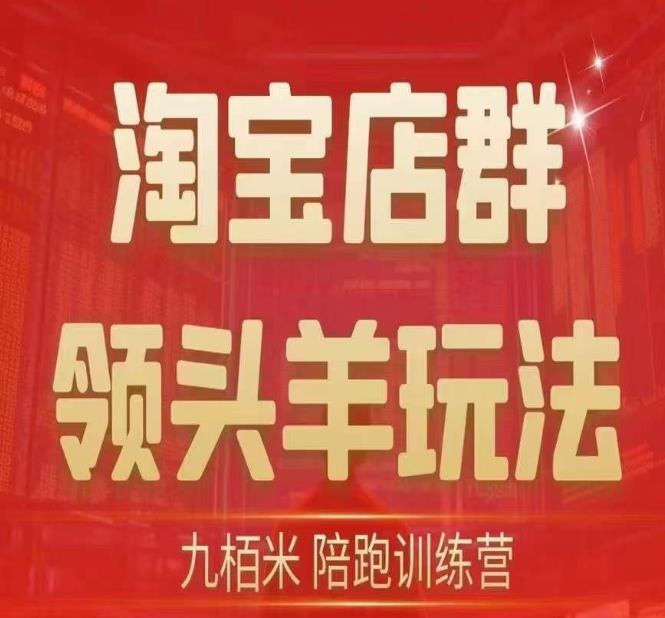 九栢米-淘宝店群领头羊玩法，教你整个淘宝店群领头羊玩法以及精细化/终极蓝海/尾销等内容-鹤行社项目库