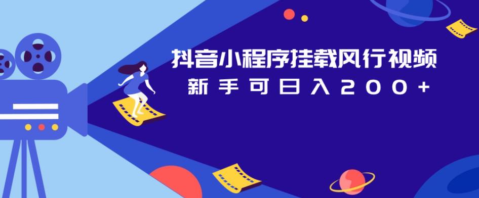 抖音小程序挂载风行视频，新手可日入200+-鹤行社项目库