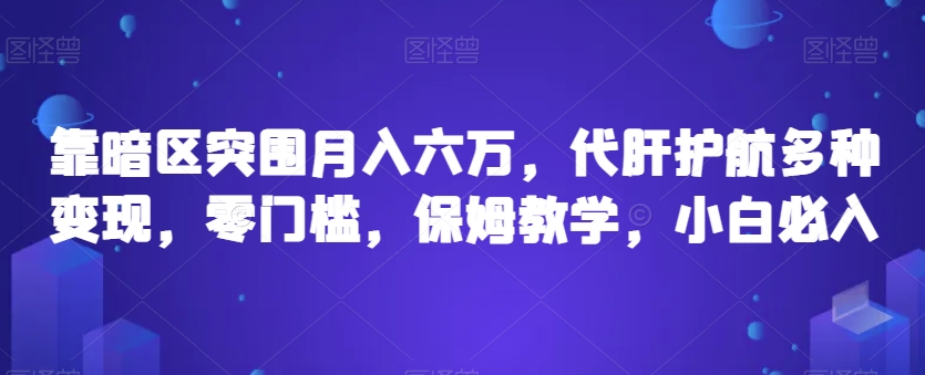 靠暗区突围月入六万，代肝护航多种变现，零门槛，保姆教学，小白必入【揭秘】-鹤行社项目库