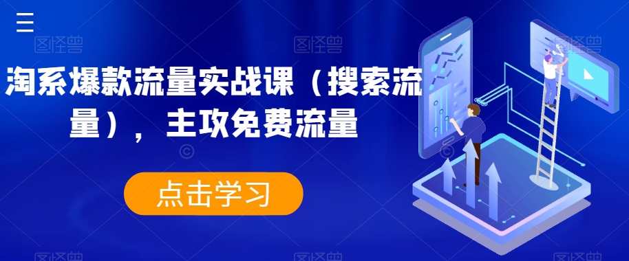 淘系爆款流量实战课（搜索流量），主攻免费流量-鹤行社项目库