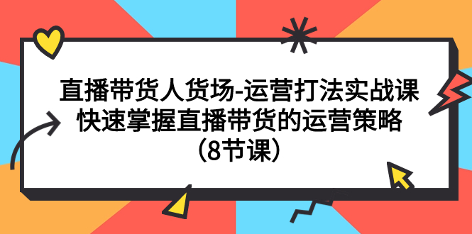 直播带货人货场-运营打法实战课：快速掌握直播带货的运营策略（8节课）-鹤行社项目库