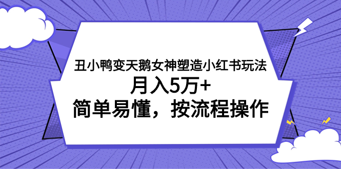 丑小鸭变天鹅女神塑造小红书玩法，月入5万+，简单易懂，按流程操作-鹤行社项目库