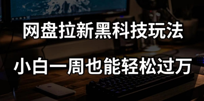网盘拉新黑科技玩法，小白一周也能轻松过万【全套视频教程+黑科技】【揭秘】-鹤行社项目库