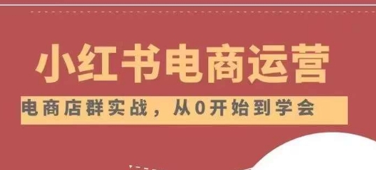 小红书店铺运营从小白到大神2.0，从入门到精通-鹤行社项目库