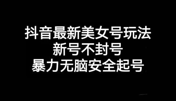 抖音最新美女号玩法，新号不封号，暴力无脑安全起号【揭秘】-鹤行社项目库