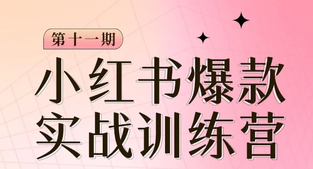 小红书博主爆款训练营第11期，手把手教你从0-1做小红书，从定位到起号到变现-鹤行社项目库