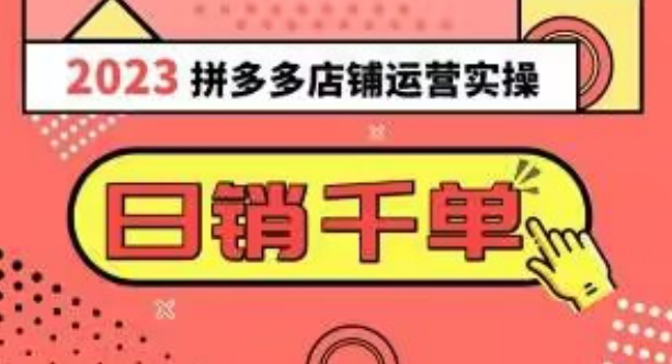 2023拼多多运营实操，每天30分钟日销1000＋，爆款选品技巧大全（10节课）-鹤行社项目库