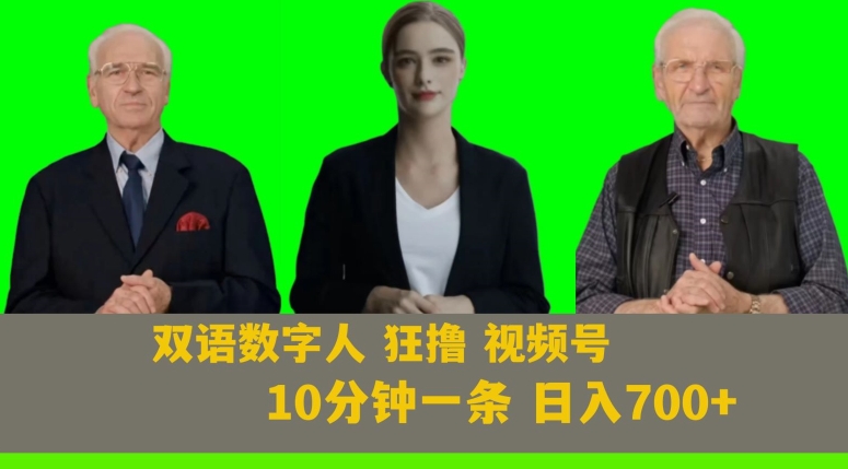 Ai生成双语数字人狂撸视频号，日入700+内附251G素材【揭秘】-鹤行社项目库