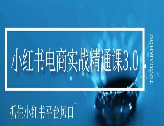 小红书电商实战精通课3.0，抓住小红书平台的风口，不错过有一个赚钱的机会-鹤行社项目库