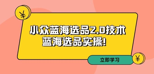 拼多多培训第33期：小众蓝海选品2.0技术-蓝海选品实操！-鹤行社项目库