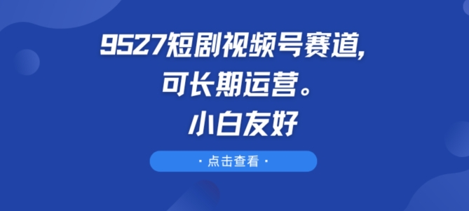 9527短剧视频号赛道，可长期运营，小白友好【揭秘】-鹤行社项目库